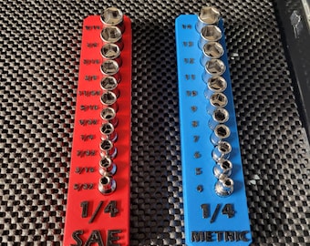 1/4-in Socket Trays for Tool Box Drawers - SAE & METRIC