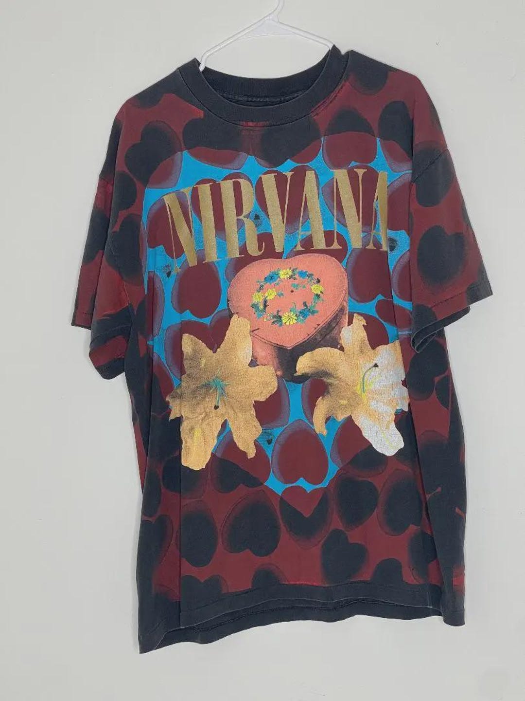 Nirvana Heart Shaped Box 1993 Vintage Concert T Shirt XL Original
