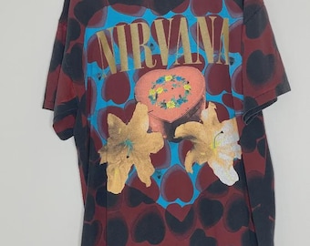Nirvana Heart Shaped Box Vintage 1993 T Shirt XL Giant Tultex Band