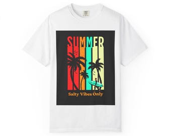 Sommer Vibes T-Shirt, Unisex Sommer T-Shirt, Lässiges Strand Shirt, Geschenk für Surf Liebhaber, Urlaubsbekleidung, Tropical Style Wear