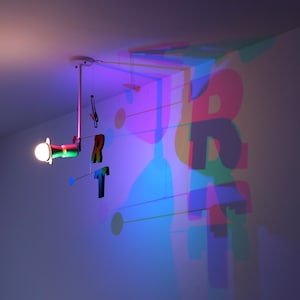 CMYK Bulb Ver.1 Shadow LED Lamp – Colorful Ambient Light, E27 Socket