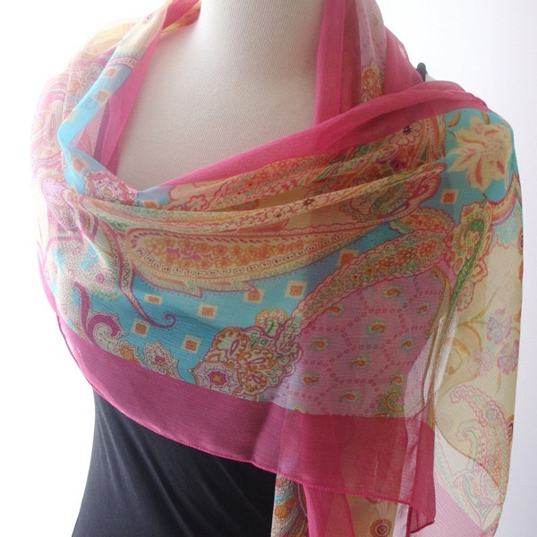 Pink Paisley Scarf