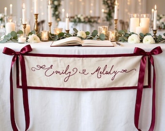 Wedding Welcome Sign, Custom Wedding Ceremony Banner, Personalized Wedding Backdrop, Romantic Gift for Couples, Wedding Gift Name Sign