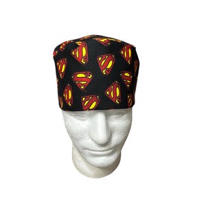 Superheroes scubcap/Superman print fabric scrub cap/Superman printed fabric scrub hat