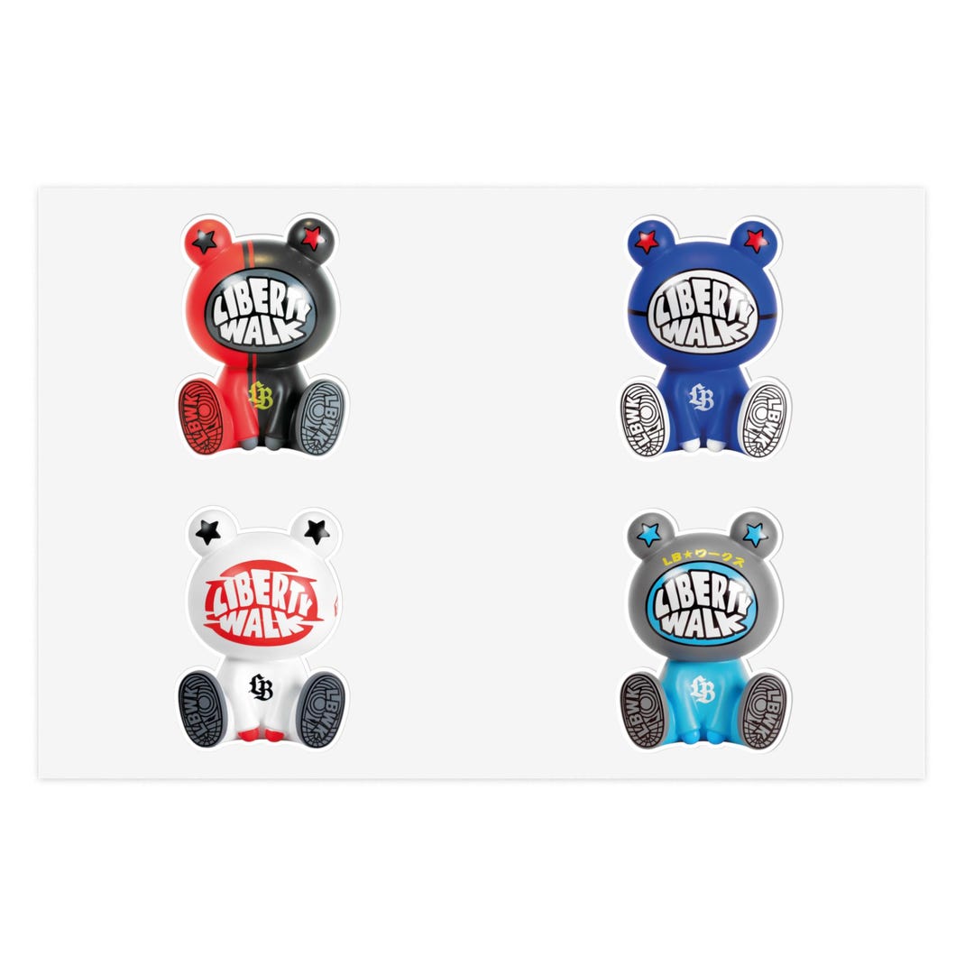 Liberty Walk Bear Character Sticker Sheet | Car Culture Vinyl Stickers ...