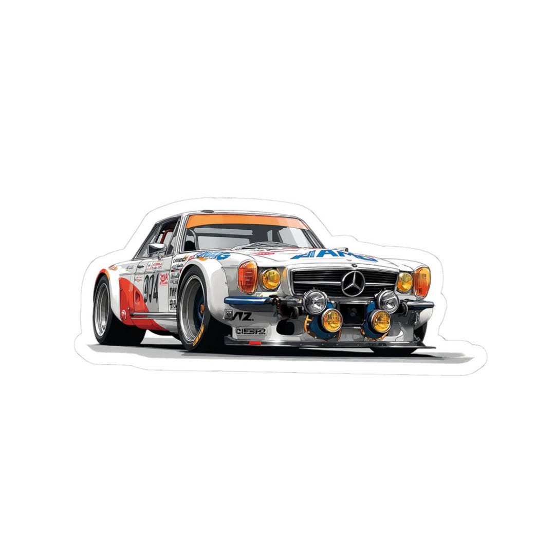Mercedes Racing Stickers Racing Mercedes 1970s Rally Car Sticker | Kiss-cut Vinyl Decal - Etsy