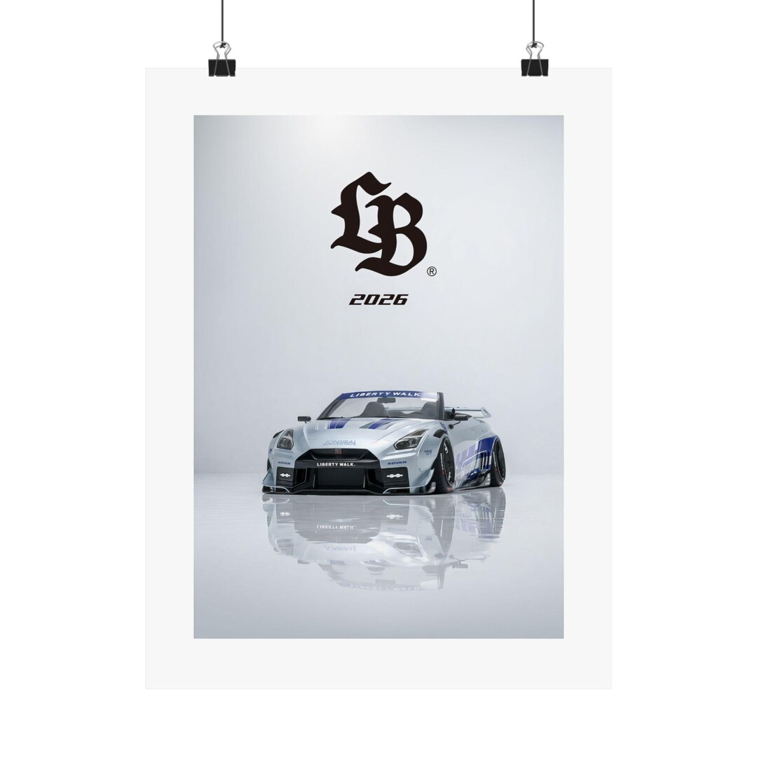 Skyline Gt R Lettering Racing Skyline GT-R Poster Matte Vertical Posters | Sports Car ...