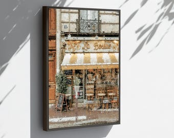 Paris Café Wall Art – Digital Painting, French Bistro Printable Poster, European Street Scene Decor ART0106