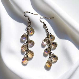 Glass Teardrop shape dangle earrings