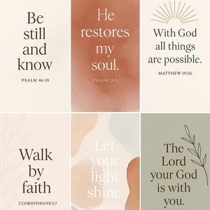 Bible Verse Phone Wallpaper Bundle | Christian Aesthetic Phone Backgrounds | Scripture Lock Screen | Faith Digital Download