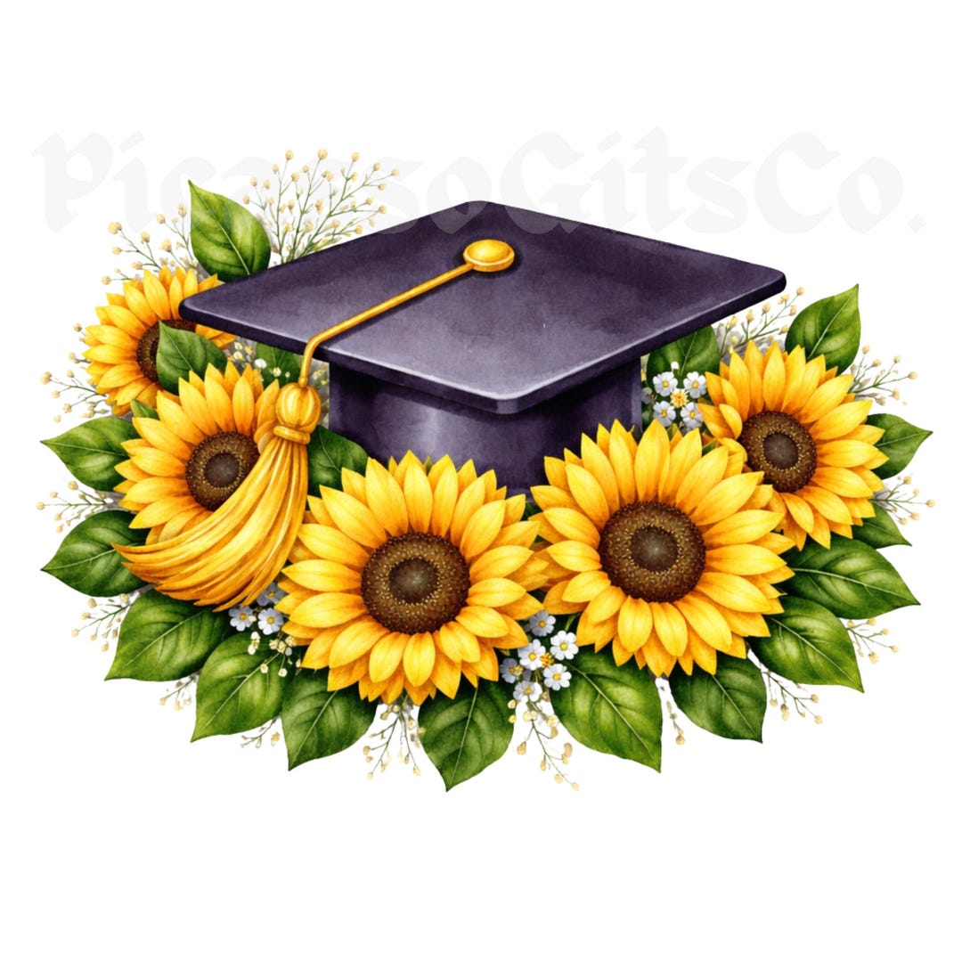 Graduation Hat PNG Bundle, Watercolor Graduation Cap Clipart ...