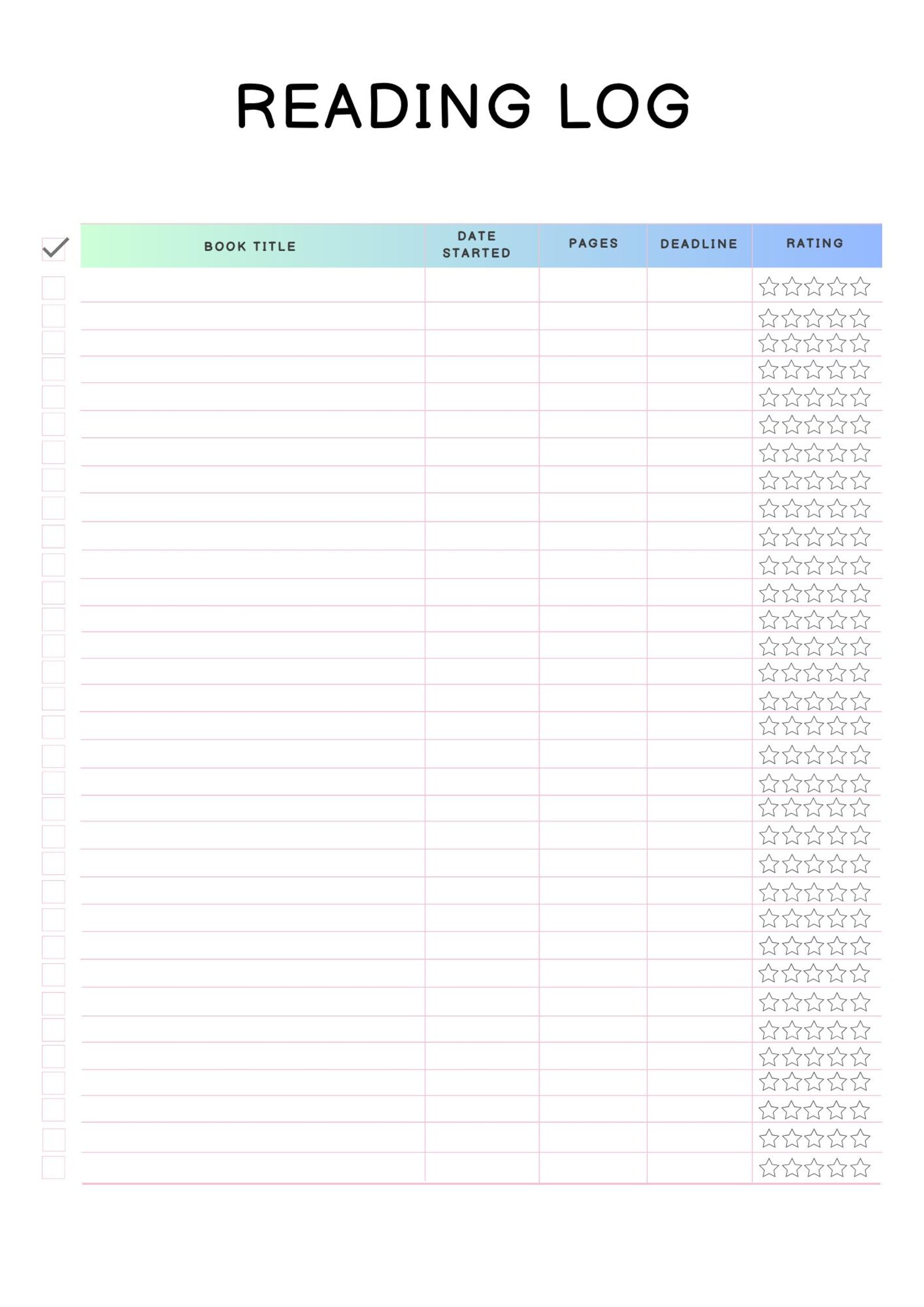 Reading Planner Printable | Digital Book Tracker | Reading Journal ...