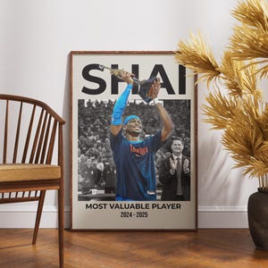 Shai Gilgeous-Alexander MVP Poster | OKC Thunder Wall Art | 2024-25 Digital Download