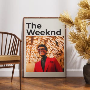 The Weeknd Poster | Blinding Lights Aesthetic Wall Art | Digital Download