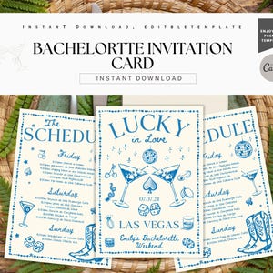 Invitación para despedida de soltera / Invitación editable para despedida de soltera / Tarjeta imprimible para novias / Descarga digital para noche de chicas