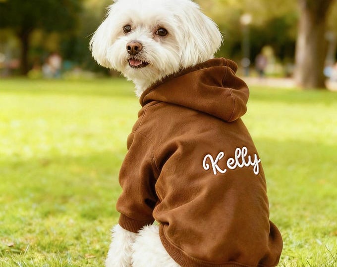 Personalized Dog Hoodie,Custom Embroidered Dog Hoodie,Personalized Pet Name