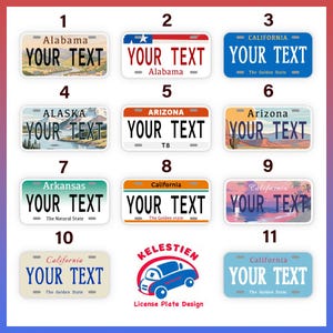 Custom License Plate - 6x12&quot; | Choose Any Style | Hawaii License Plate | Beach Sign | Personalized Beach Decor | Gifts for Boyfriend or Dady