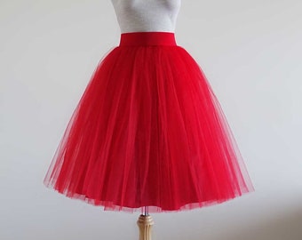 Red  Tulle skirt. Tulle skirt. Women tulle skirt. Tutu skirt. Adult tutu skirt. Tutu skirt women. Woman skirt. Red tutu skirt. Woman tutu.