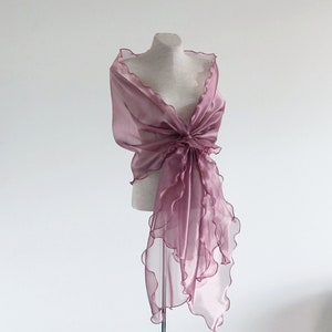 Maroon organza shawl. Cover up, organza shawl. Mother of the bride shawl. Shoulder cover up.