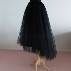 High low tulle skirt. Tulle skirt .Black tulle skirt. Classic tulle skirt. Woman skirt. Black tutu skirt. High low tutu skirt.  Woman tutu.