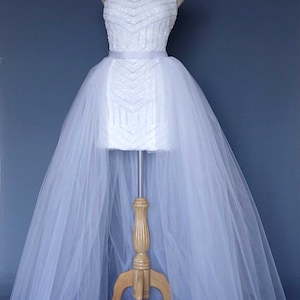 Bridal over skirt. Detachable skirt. Bridal gown separates. Wedding tulle skirt. Bridal skirt. Wedding overskirt. Wedding gown separates.