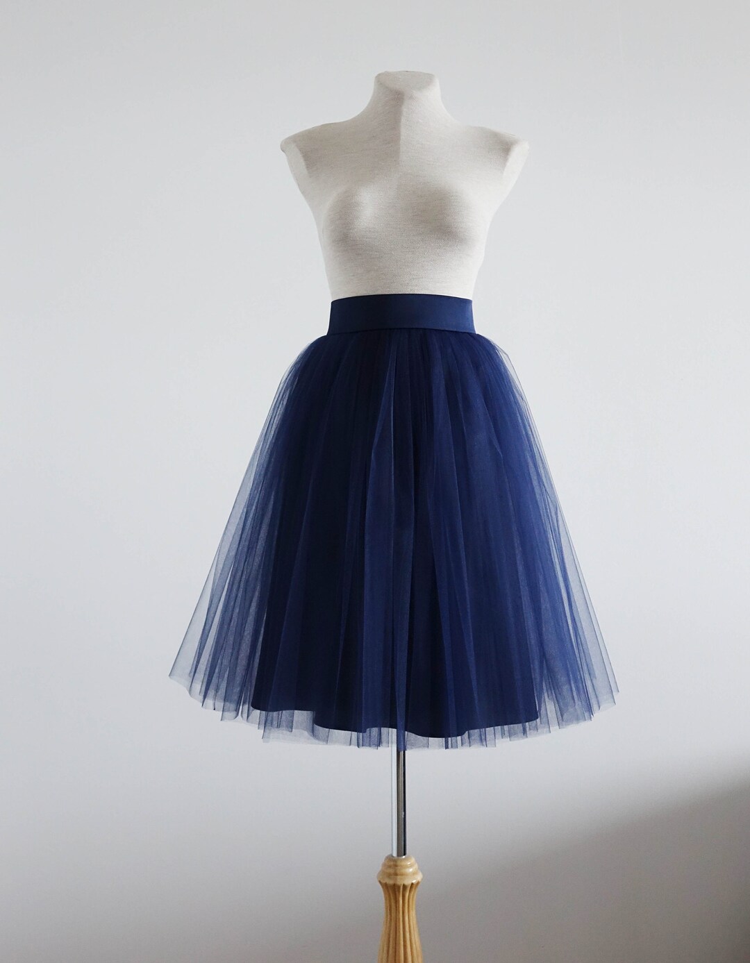 Navy Tulle Skirt. Tulle Skirt. Tulle Skirt Woman. Midi Skirt. Woman Tutu. Tea Length Tulle Skirt