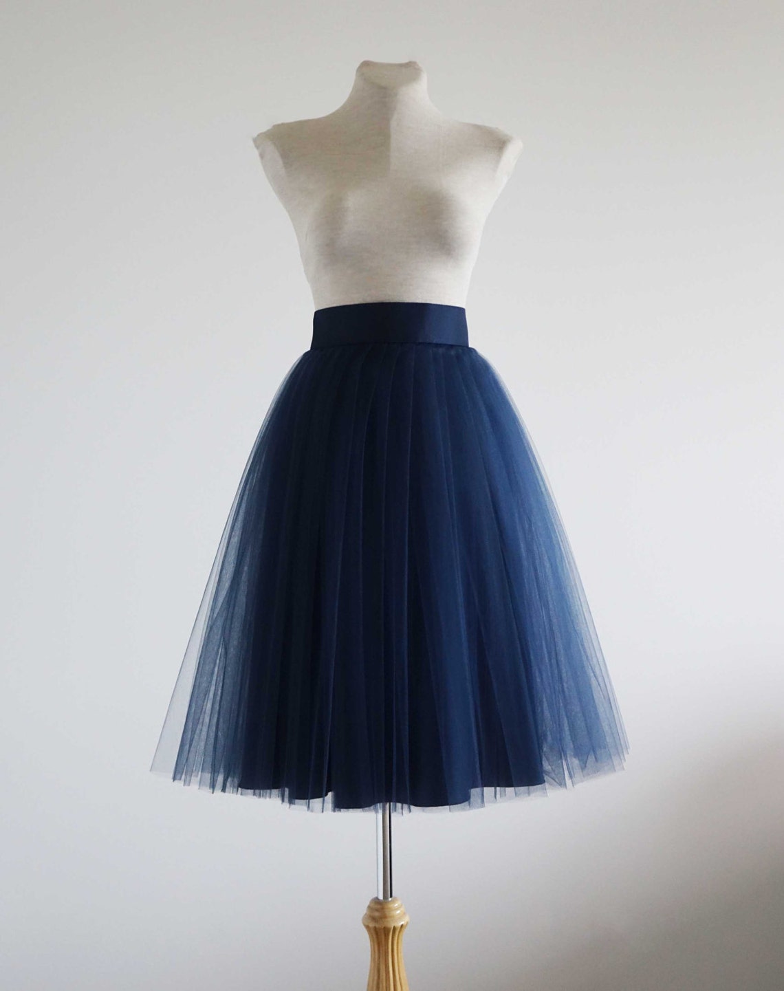 Navy Tulle Skirt. Tulle Skirt. Woman Tulle Skirt. Tea Length Etsy Canada