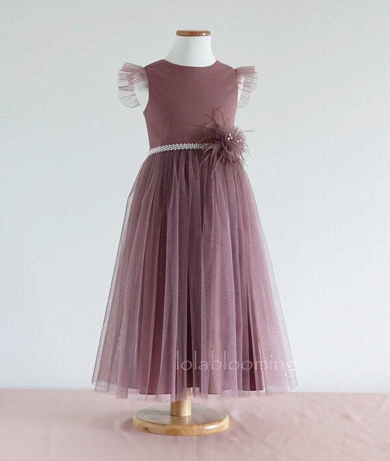 Mocha flower 2025 girl dresses