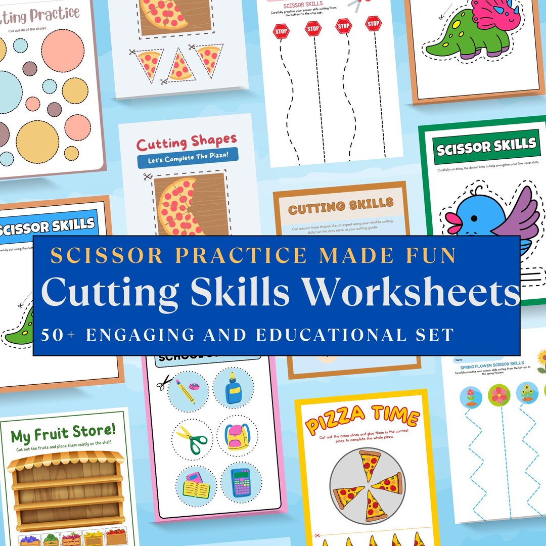 Worksheets Kids, Scissor Skills Worksheets, 50+ Printable Cutting ...