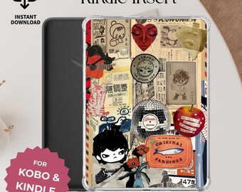 Street Retro Red Kindle Insert | Kobo Case Cover (Digital Download)