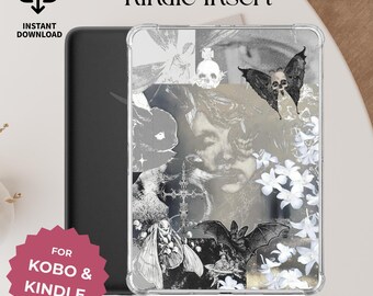 Cyber Gothic Kindle Insert: Dark Vintage Collage Art (Digital Download) | Kindle Basic | Kindle PaperWhite | Kobo Libra Color