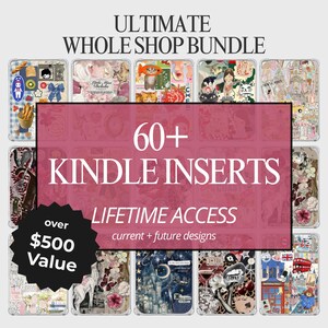 Kindle Insert Bundle Whole Shop Lifetime Access | Printable Alle Kindle Basic Paperwhite Colorsoft (NUR KINDLE BEILAGEN)