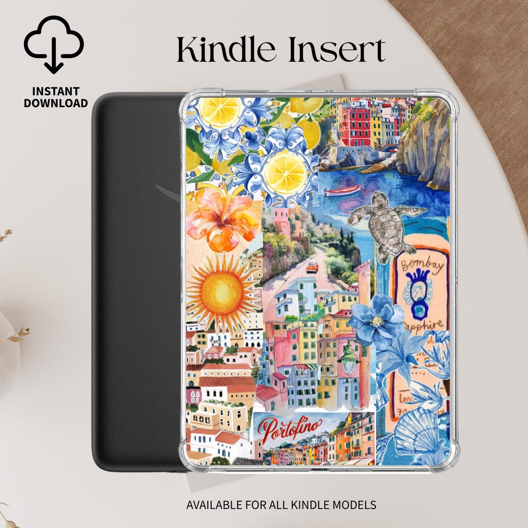 Italy Coastal Insert Summer Aesthetic Kindle Printable Clear Case ...