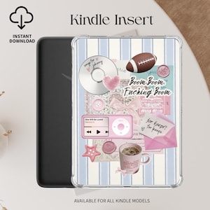 Binding 13 Boys of Tommen inspired kindle insert sporty romance pink coquette aesthetic kindle printable clear case digital download