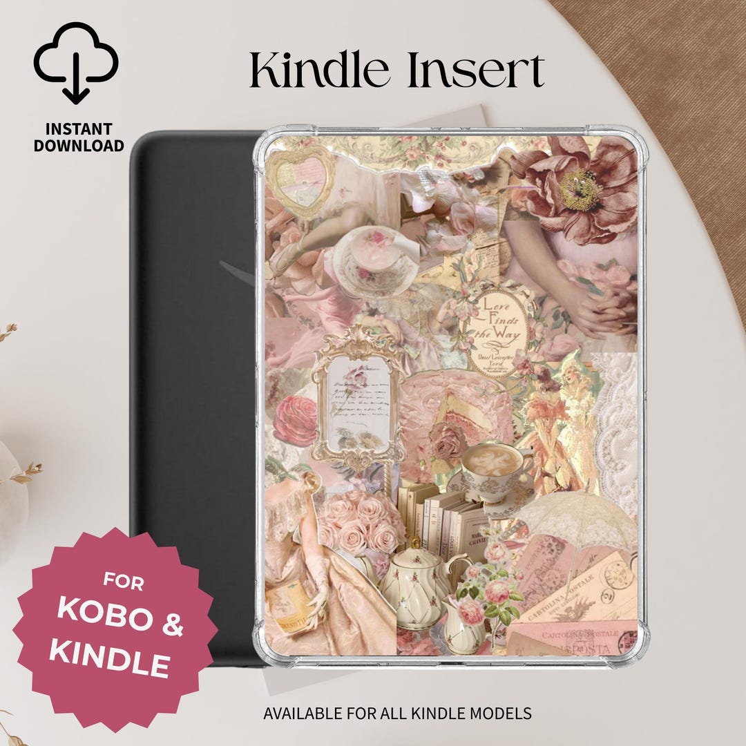 Victorian Romance Kindle Insert Vintage Aesthetic Printable Clear Case ...