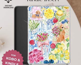 Frühling Kindle einfügen | Kobo Einsatz E-Reader Decor | Kindle PaperWhite | Kindle Basic (Digitaler Download)