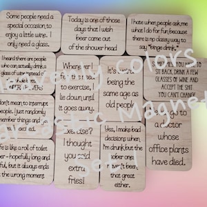 Digital File Only - Sarcastic Magnets - Set 1 - Hilarious Phrases for Endless Laughter [Digital File]