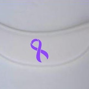 Cancer Ribbon Sun Shade Eyeglass Visor with Optional Flower