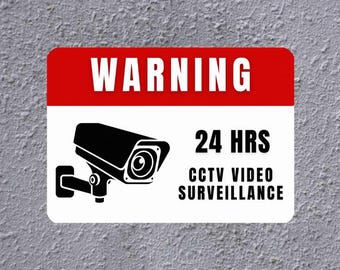 CCTV Video Surveillance Warning Sign, Metal or Acrylic