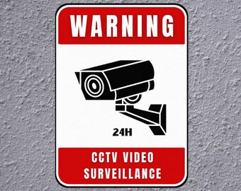 CCTV Warning Sign | Metal or Acrylic Surveillance Plate