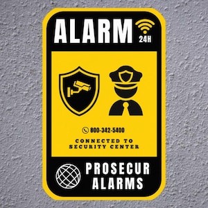 Warning Alarm Surveillance Metal Acrylic Plate Sign Security Camera System CCTV Anti-Theft Wall 24 Hour Video Set Home Property Safe Thieves