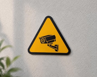 4 x CCTV-varningsklistermärken, säkerhetskameradekal, övervakningsskylt, vattentät vinylklistermärke, säkerhetsskylt för hem, garage, grind och kontor