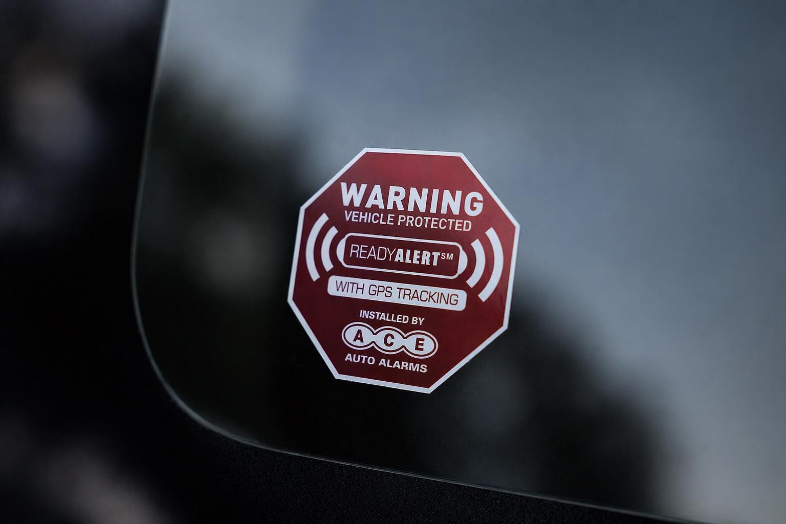 Car Alarm Warning Sticker, GPS Tracking Decal, Anti Theft Car Sticker ...