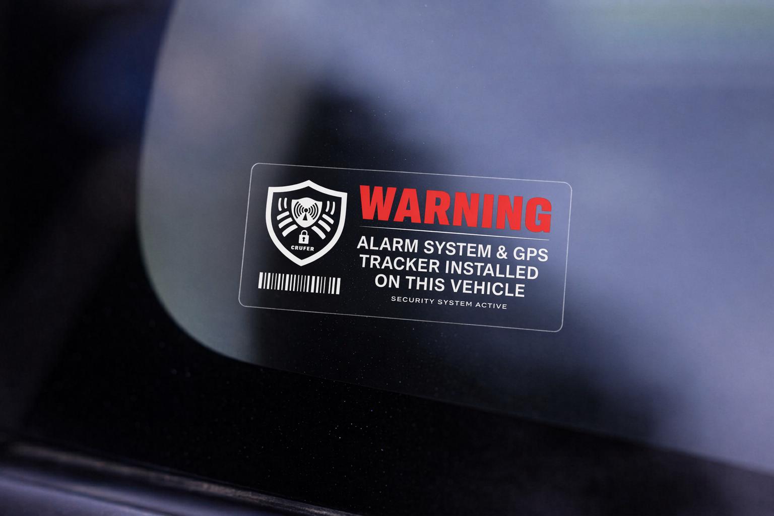 Car Alarm Sticker Set of 4 | Anti Theft Car Security Decal | GPS ...