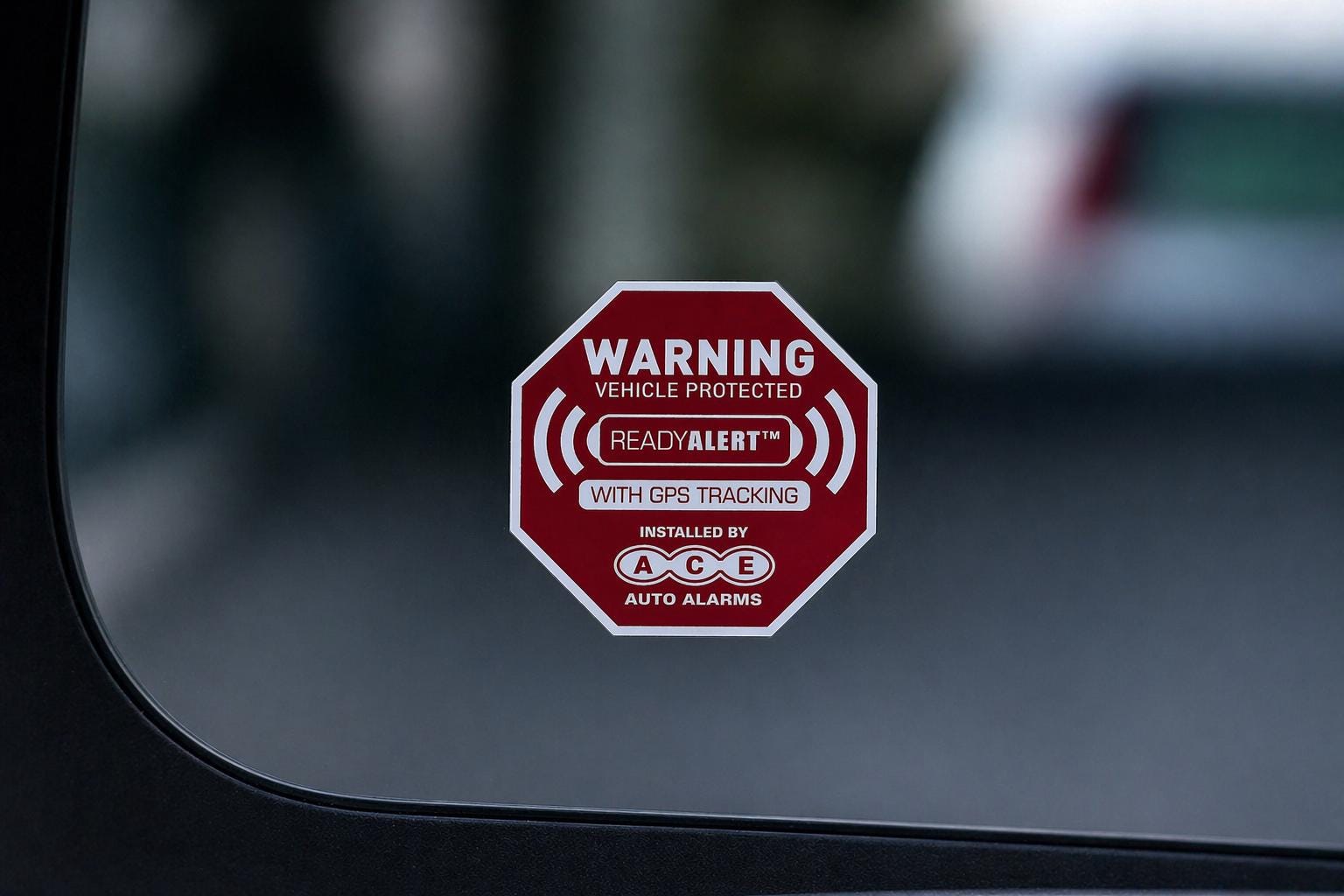 Car Alarm Warning Sticker, GPS Tracking Decal, Anti Theft Car Sticker ...