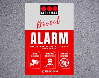 Security Camera System Warning Sign, Metal or Acrylic