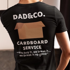 Camiseta divertida para papá - Camiseta de servicio de cartón, regalo para papá, camiseta unisex con humor, regalo de cumpleaños, Día del Padre, ropa informal