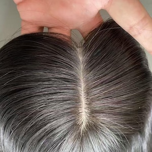 Silk Base Human Hair Toppers 7x8  Natural Black Virgin Remy Hair Breathable Comfort Hair Piece Clips in for Bald Hair Loss