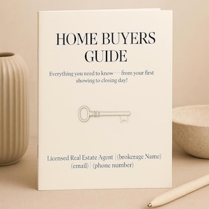 Real Estate Buyer’s Guide Template | Editable Canva PDF | Modern Home Buyer Packet for Realtors