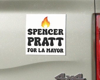Spencer Pratt for LA Mayor Bumper Magnet | Los Angeles California Car Decal - 5in